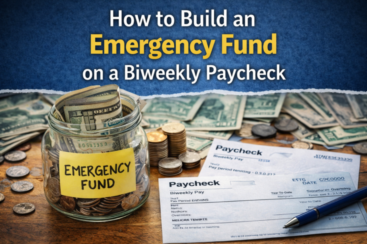 build emergency fund on biweekly paycheck