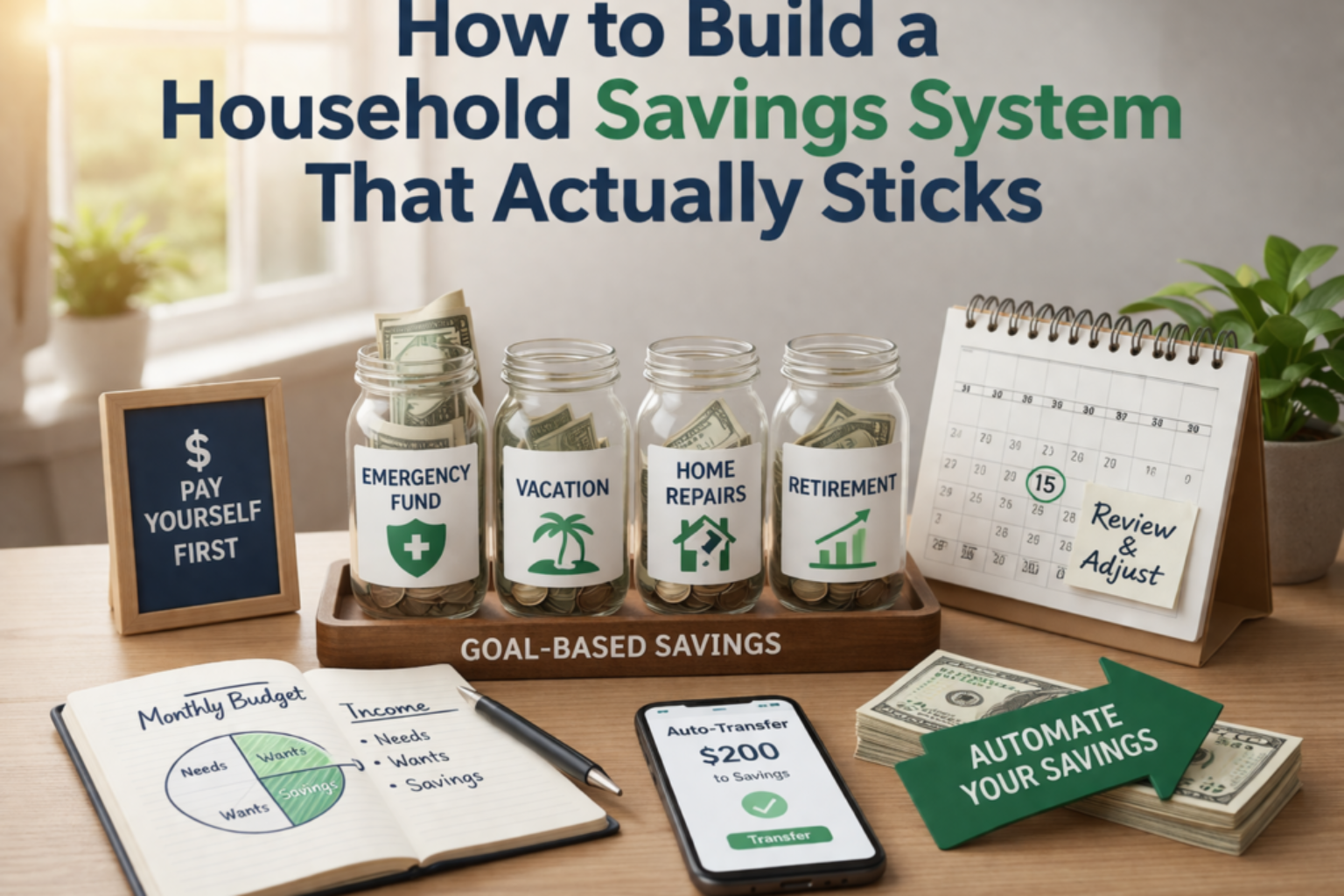 build a household savings system